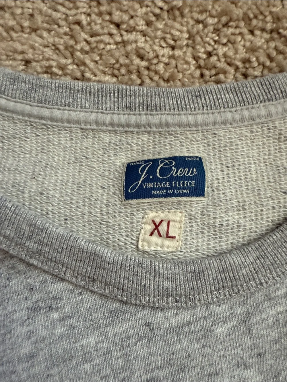 J. Crew Men’s Two-Tone Light and Medium Gray Crewneck Sweater
